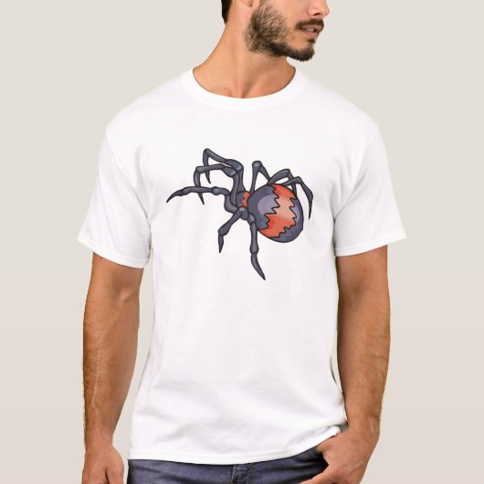 T-shirt Araignée rouge et noire (Devant)