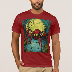 T-shirt Araignée Terrifiante sous la Pleine lune - Pop Art
