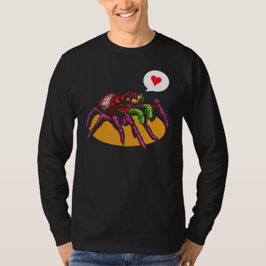 T-shirt Araignées de coeur mignonne araignée Web Cobweb Ar (Devant)