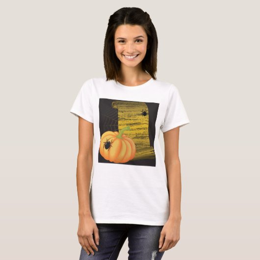 T-shirt Araignées Et Citrouilles (Devant entier)