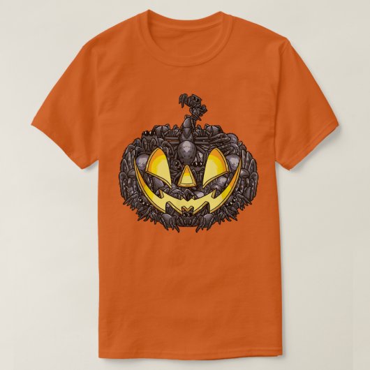 T-shirt Araignées Halloween Jack-o'-lantern Scary Hommes C (Design devant)
