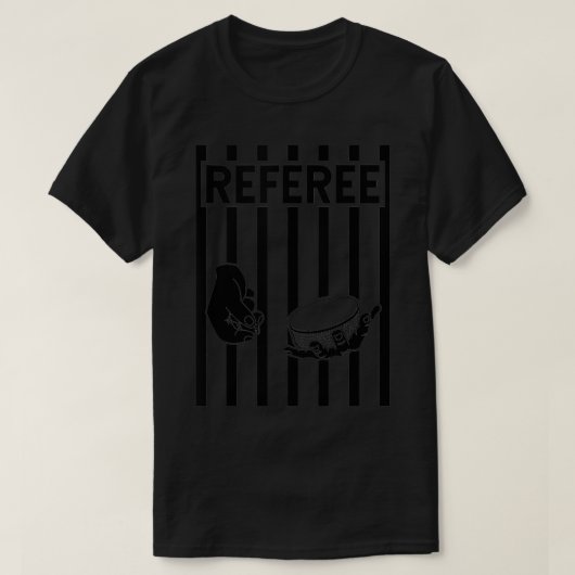 T-shirt Arbitre de hockey sur glace Puck (Design devant)