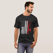 T-shirt Arborist American Flag America Tree Surgeon (Devant entier)