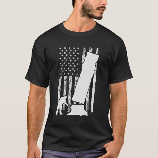 T-shirt Arborist Men 4th Of July Tree Climber Dad Chainsaw (Devant)