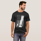 T-shirt Arborist Men 4th Of July Tree Climber Dad Chainsaw (Devant entier)