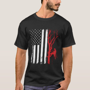 T-shirt Arboriste Américain Drapeau Américain Arbre Chirur