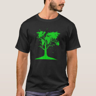 T-shirt Arboriste Gardener Tree Carte du monde Nature