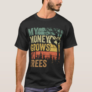 T-shirt Arboristes Arbre Climber Mon Argent Cultive Sur Le