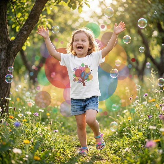 T-shirt Arbre à bulles colorées