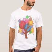 T-shirt Arbre à bulles colorées (Devant)