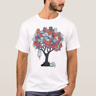 T-shirt Arbre à chat Cool Arbre d'hiver Amoureux des chats