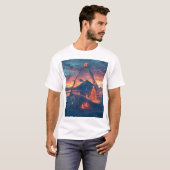 T-shirt Arbre à cristaux de Noël (Devant entier)