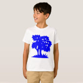 T-shirt Arbre à dessin - Bleu (Devant entier)