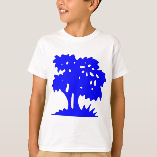 T-shirt Arbre à dessin - Bleu (Devant)