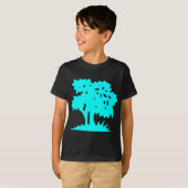 T-shirt Arbre à dessin - Cyan (Devant entier)