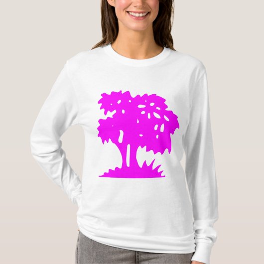 T-shirt Arbre à dessin - magenta (Devant)