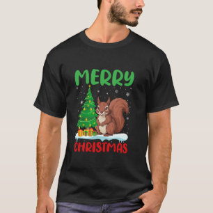T-shirt Arbre à écureuils Jeu de Noël Hommes femmes laides