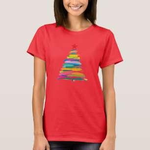 T-shirt Arbre à Pinceau Abstrait