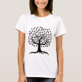 T-shirt Arbre à vie noir et blanc (Devant)