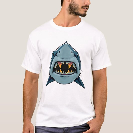 T-shirt Arbre à visage flottant de requin (Devant)
