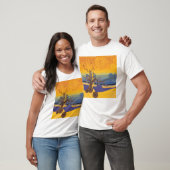 T-shirt Arbre Abstrait de Fleurs de Cerisier Zen au Couche (Unisexe)