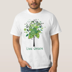 T-shirt Arbre abstrait vert