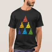 T-shirt Arbre arc-en-ciel des arbres de Noël Fête LGBT-Shi (Devant)