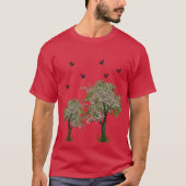 T-shirt Arbre avec les oiseaux Sac à corde (Devant)