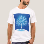T-shirt Arbre Blanc Dans La Neige (Devant)