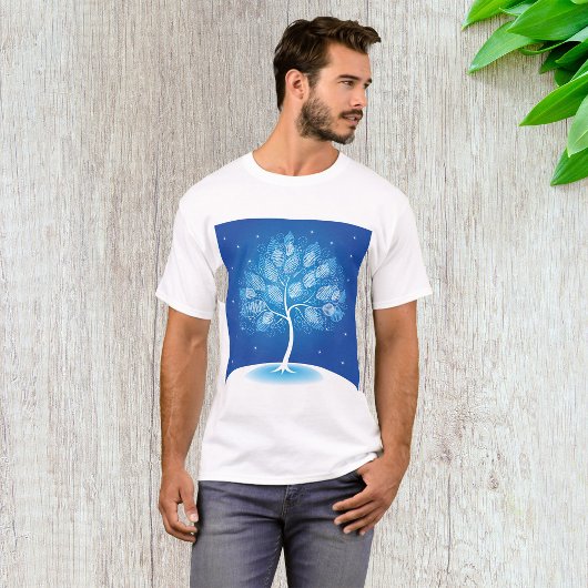 T-shirt Arbre Blanc Dans La Neige