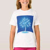 T-shirt Arbre Blanc Dans La Neige (Devant)