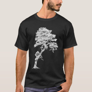 T-shirt Arbre blanc de Bodhi sur la chemise foncée