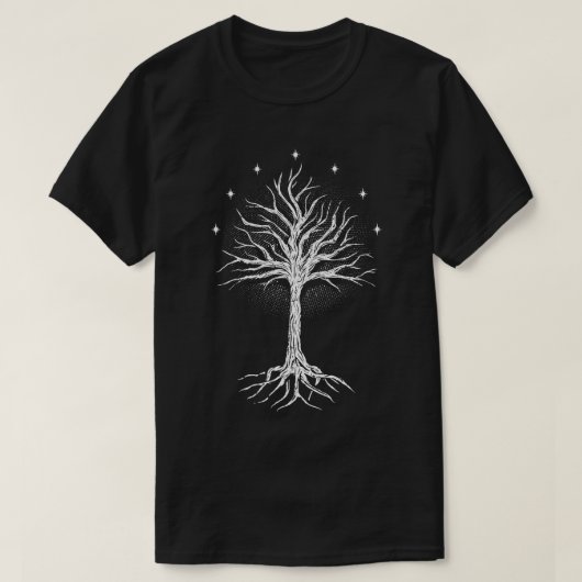 T-shirt Arbre Blanc Du Boîtier Téléphone Gondor (Design devant)