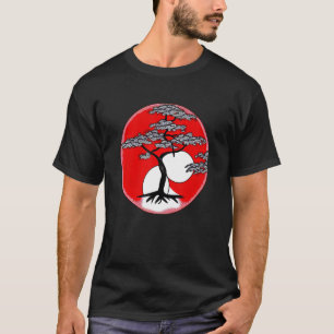 T-shirt Arbre Bonsaï Calligraphie Japonaise Art Jardin Pla
