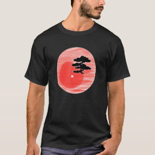 T-shirt Arbre Bonsaï Calligraphie Japonaise Jardins Zen Es
