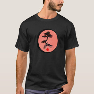 T-shirt Arbre Bonsaï Calligraphie Japonaise Zen Nature Min
