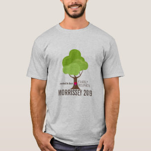 T-shirt Arbre Cœur de Réunion de Famille Personnalisé