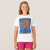 T-shirt Arbre coloré Abstrait (Devant entier)