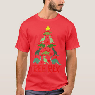 T-shirt Arbre coloré Noël Treere Drôle dinosaure
