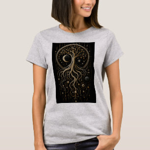 T-shirt Arbre cosmique de vie 3D Micro Mosaïque