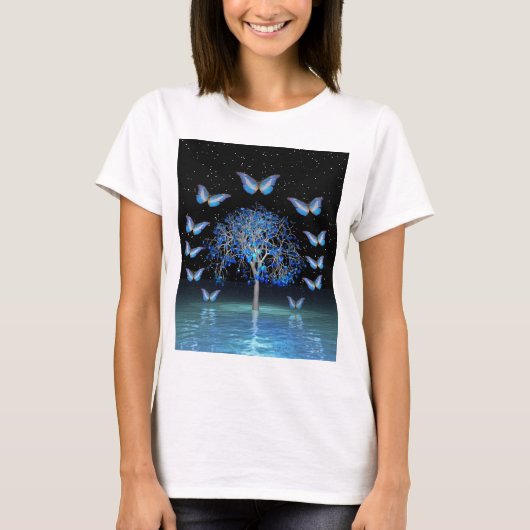 T-shirt Arbre cristal papillon (Devant)