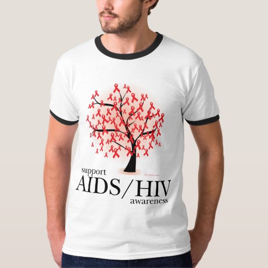 T-shirt Arbre d'AIDS/HIV (Devant)