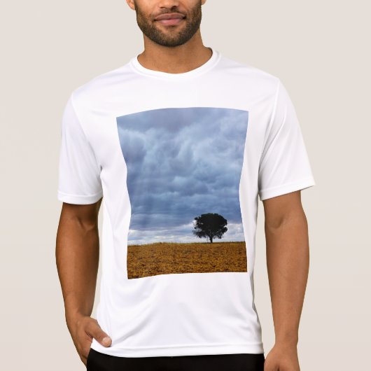 T-shirt Arbre dans un champ vide (Devant)