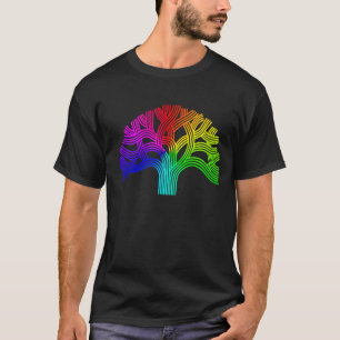 T-shirt Arbre d'arc-en-ciel de fierté d'Oakland