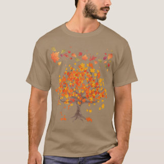 T-shirt Arbre d'automne Feuille Forêt naturelle automne Pr