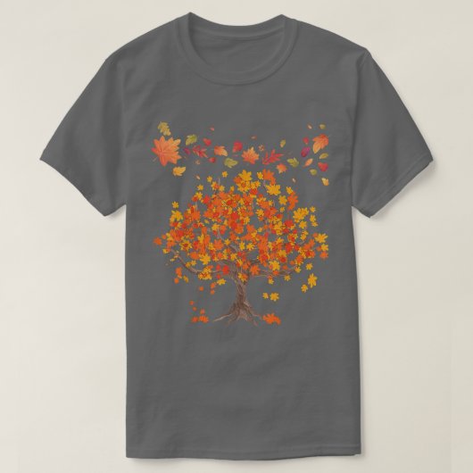 T-shirt Arbre d'automne Forêt naturelle Feuille Automne65 (Design devant)