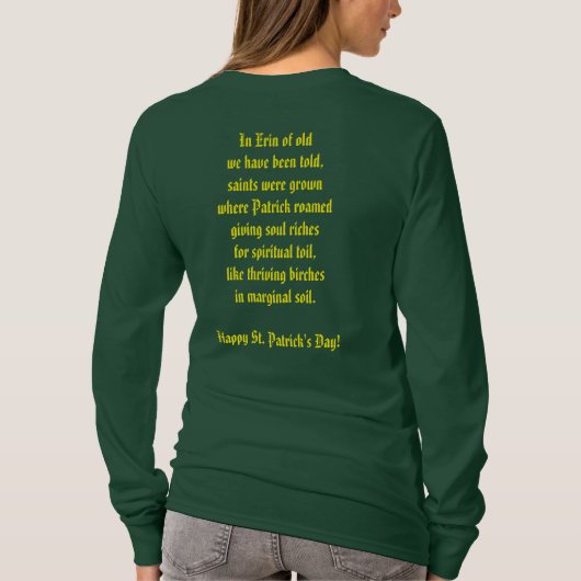 T-shirt Arbre de bouleau de St Patrick (Dos)