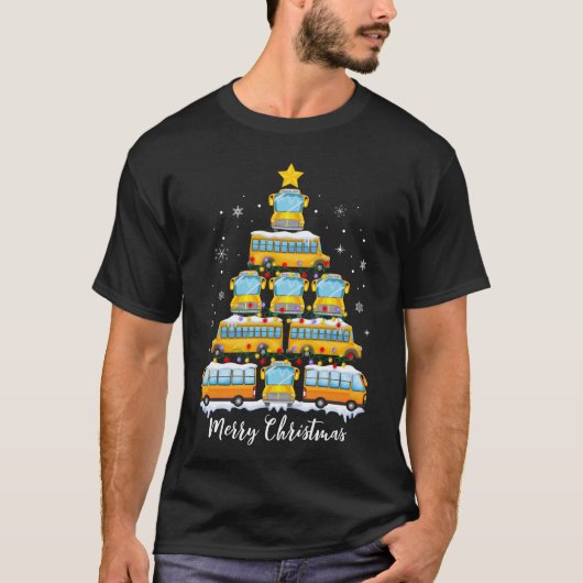 T-shirt Arbre de bus de Noël (Devant)