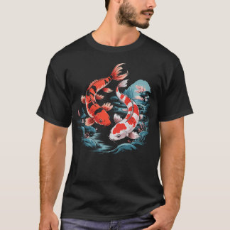 T-shirt Arbre de cerisier japonais Carpe Yin