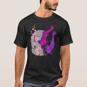 T-shirt Arbre de cerisier japonais Poisson Koi Yin Yang Ho